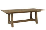 Coastal Teak Dining Table with Leaf Extension