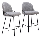 Jambi Counter Stool - Set of 2 Black & White 109966 Zuo Modern