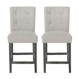 Christopher Knight Home® - Noble House - Rossburg Contemporary Button Tufted Fabric Counter Stools (Set of 2)