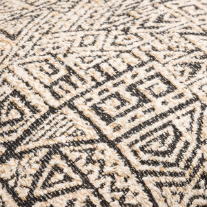 Surya Kenya Bohemian 18" Accent Pillow - Handwoven Cotton With Global Patterns For Vibrant Home Decor Black Cotton,Cotton Eny001-2222d