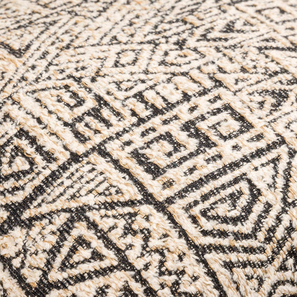 Surya Kenya Bohemian 18" Accent Pillow - Handwoven Cotton With Global Patterns For Vibrant Home Decor Black Cotton,Cotton Eny001-2222d