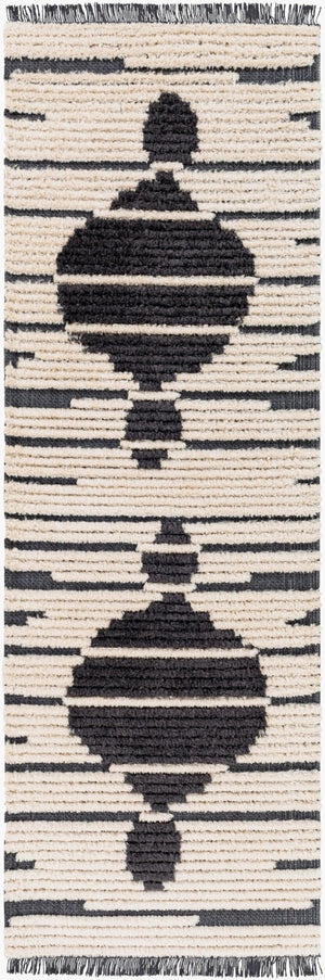 Livabliss Enzo Moroccan Geometric High Pile Runner Rug with Fringe Turkish Polyester Hallway ENZ2302-2773