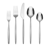 349020CNW12R Scandinavian-Inspired 20-Piece Stainless Steel Flatware Set, Mirror Finish