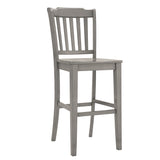 Homelegance By Top-Line Juliette Slat Back Bar Height Chairs (Set of 2) Grey Rubberwood