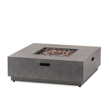 Christopher Knight Home® Noble House Square Iron Fire Pit-50 000 Btu