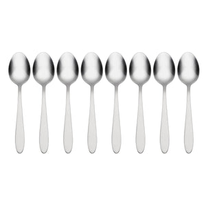 Lenox Oneida Taylor Mirror Everyday Flatware Teaspoons, Set of 8 Metallic, STAINLESS METAL H014008D
