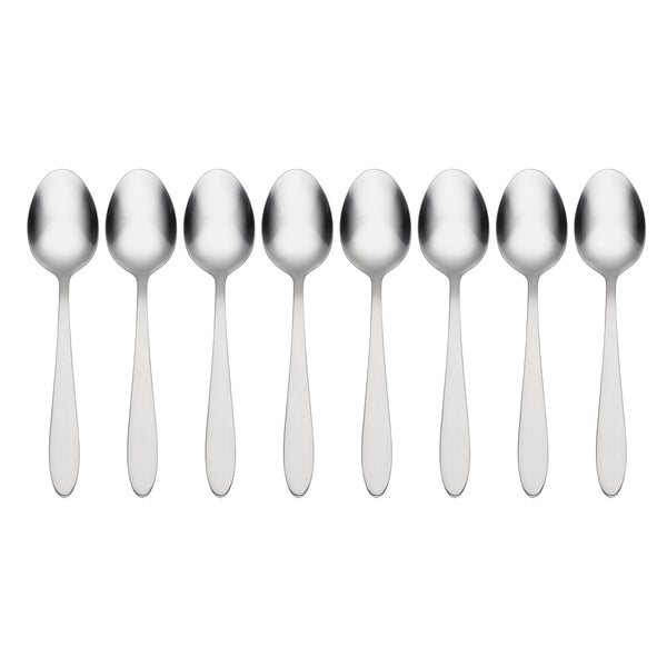 Lenox Oneida Taylor Mirror Everyday Flatware Teaspoons, Set of 8 Metallic, STAINLESS METAL H014008D