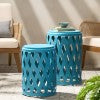 Christopher Knight Home® - Noble House - Selen Outdoor Small and Large Iron Side Table Set - Set of 2