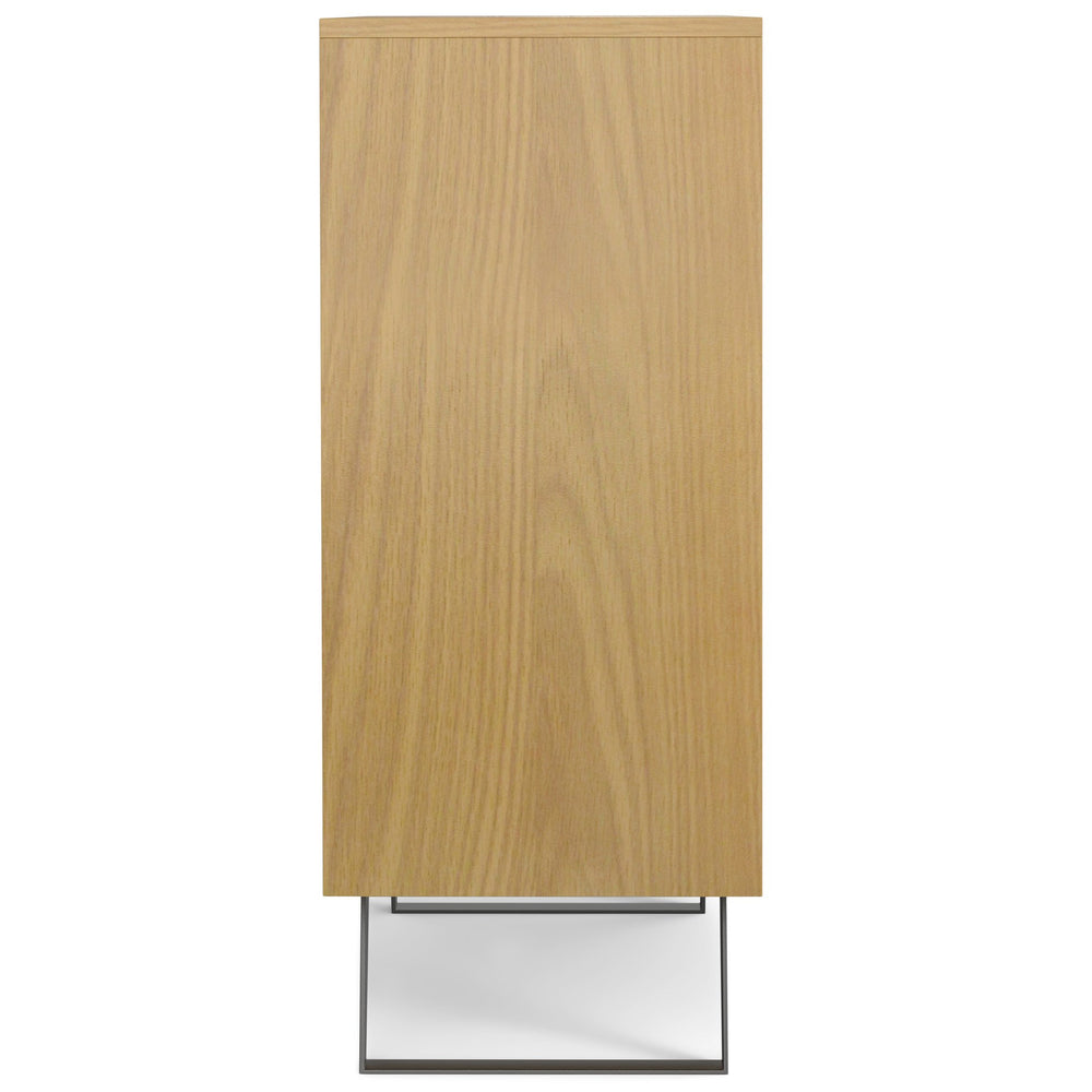 English Elm Lowry Medium Storage Cabinet - Stylish Oak Veneer With Adjustable Shelves For Versatile Use B136P158858