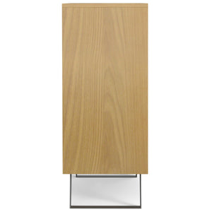 English Elm Lowry Medium Storage Cabinet - Stylish Oak Veneer With Adjustable Shelves For Versatile Use B136P158858