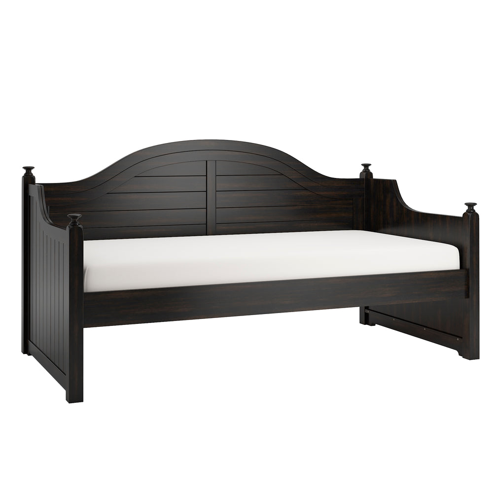 Homelegance By Top-Line Esteban Traditional Paneled Wood Daybed Black Rubberwood