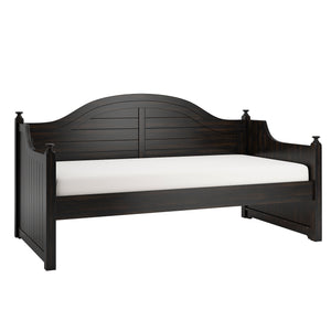 Homelegance By Top-Line Esteban Traditional Paneled Wood Daybed Black Rubberwood
