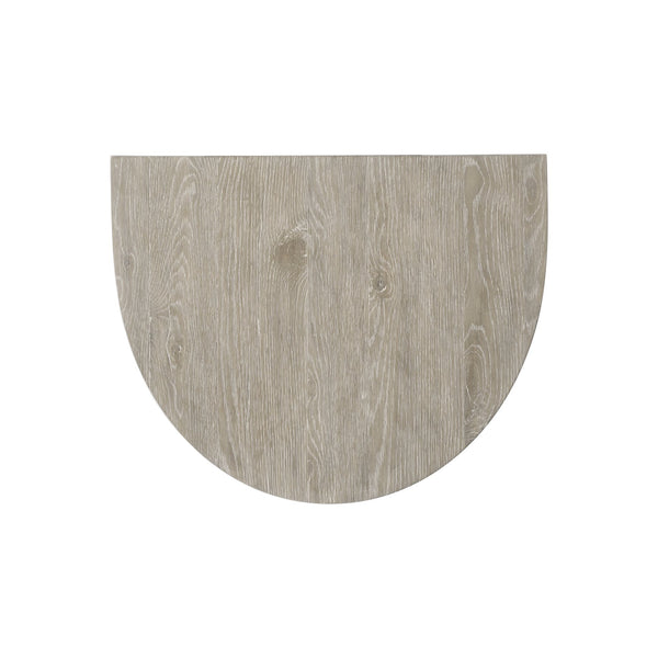 Bernhardt Bernhardt Sculptural Moda Side Table With Oak Aurum Top, Woodgrain Resin Base, Compact Modern Accent 547127