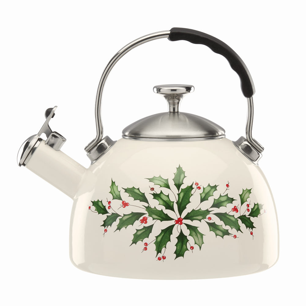 Lenox Holiday Tea Kettle Red & Green, ALUMINUM METAL 892561