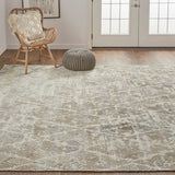 Feizy Rugs Elias Viscose/Wool Hand Loomed Casual Rug Gray/Taupe 12' x 15'