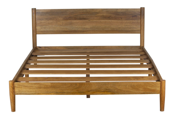 Porter Designs Porter Sunset Solid Mango Wood Queen Bed - Mid-century Elegance With Durable Design & Easy Assembly Brown Wood 04-108-14-8623