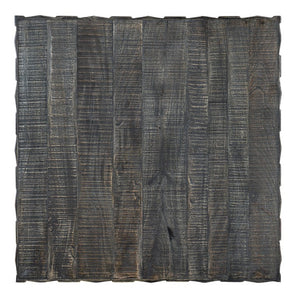 Hooker Furniture Commerce Chiseling Cocktail Table — Sculptural Mango Wood Square Table, Chiseled Carved Black Finish, Durable Elegance 7228-80151-99