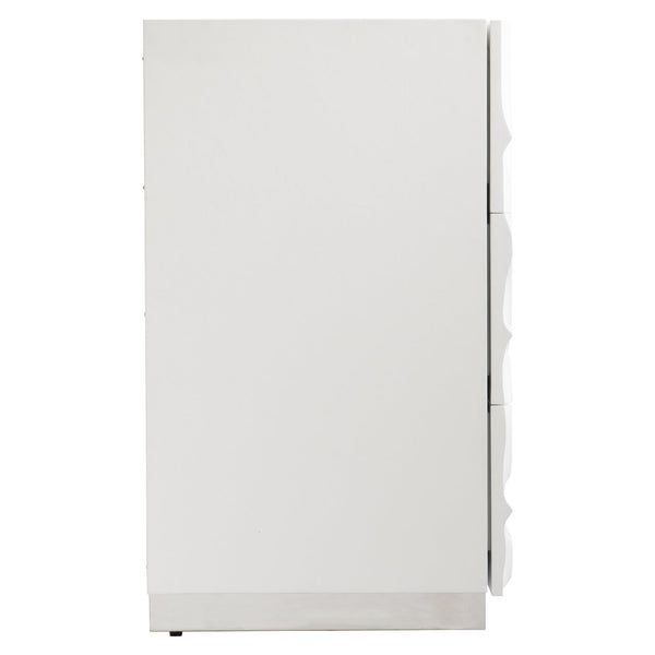 Bernhardt Bernhardt Alia Dresser White Plaster — Sculptural Carved Fronts, 6 Soft-Close Drawers, Polished Base 316054