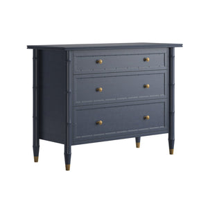 A.R.T. Furniture Harbor Bachelors Chest - Rustic Elegance with Ample Storage and Classic Brass Accents for Any Space Blue 338158-2721