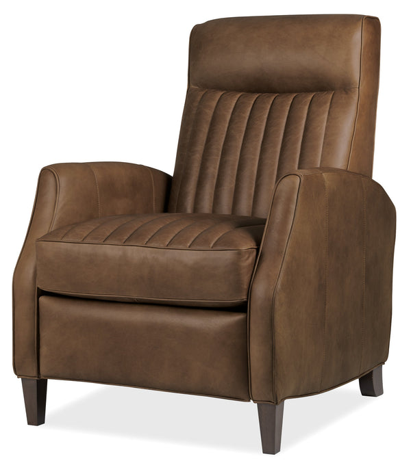 Hooker Furniture Denver Top-grain Leather Push Back Recliner with Hardwood Frame Transitional Lounge RC843-PB-088