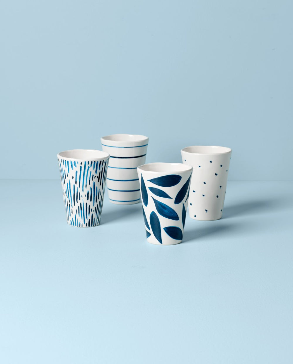 Lenox Blue Bay Melamine Assorted Tumblers, Set of 4 Multi, WHITE MELAMINE 895240