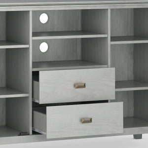 English Elm Artisan Tall Tv Media Stand In Fog Grey - Stylish Storage Solution For Modern Living Rooms & Tvs Up To 60" B136P158408