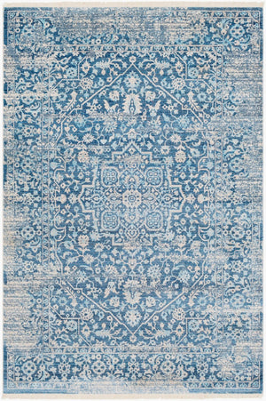 Livabliss Ephesians Traditional Turkish Fringe Rug Polyester Pile Entryway Hallway Accent Blue, Saffron 2' x 2'11" EPC2300-23