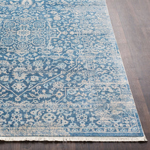 Livabliss Ephesians Traditional Turkish Fringe Rug Polyester Pile Entryway Hallway Accent Blue, Saffron 2' x 2'11" EPC2300-23
