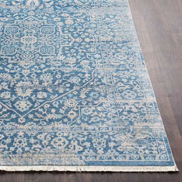 Livabliss Ephesians Traditional Turkish Fringe Rug Polyester Pile Entryway Hallway Accent Blue, Saffron 2' x 2'11" EPC2300-23