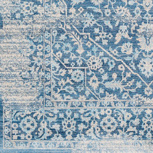 Livabliss Ephesians Traditional Turkish Fringe Rug Polyester Pile Entryway Hallway Accent Blue, Saffron 2' x 2'11" EPC2300-23
