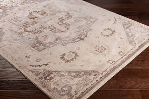 Livabliss Ephesians Turkish Woven Medallion Accent Rug with Fringe for Entryway or Bedside Light Slate, Gr 2'7" x 4'11" EPC2316-275