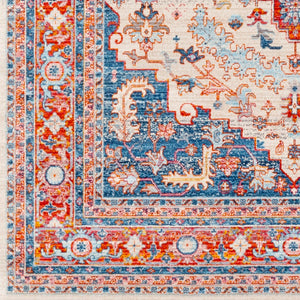 Livabliss Ephesians Machine Woven Accent Rug with Fringe Turkish Craft Transitional Pattern Light Pink, Ros 2'7" x 4'11" EPC2326-275