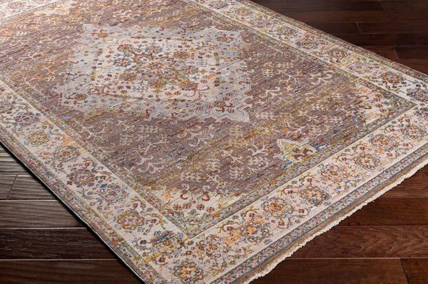 Livabliss Ephesians Turkish Machine Woven Accent Rug Fringe Border Entryway Polyester Traditional Medium Gray, De 2' x 2'11" EPC2335-2211