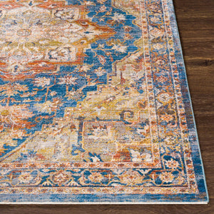 Livabliss Ephesians Traditional Fringe Accent Rug Machine Woven Polyester for Entryways and Hallways Dark Blue, Deni 8'10" x 13' EPC2337-81013