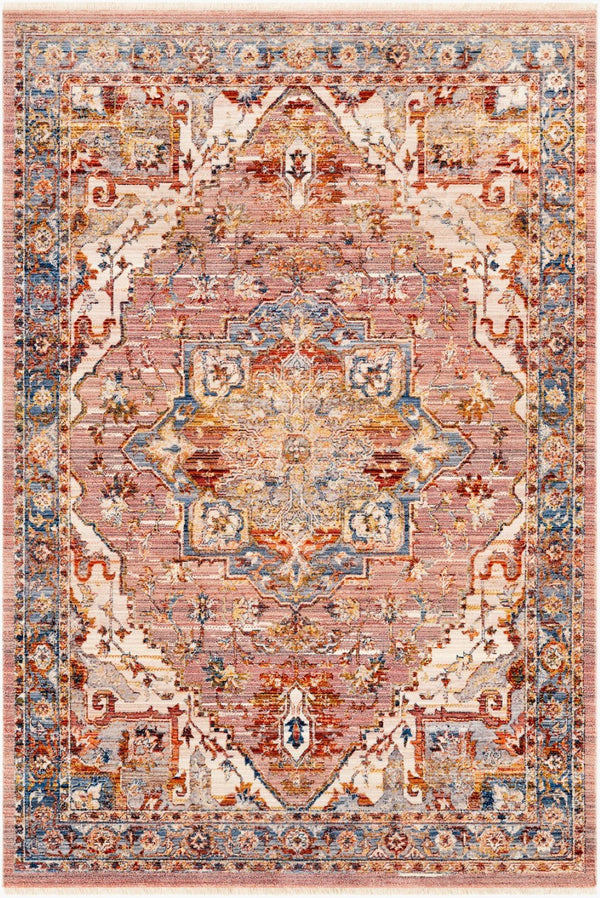 Livabliss Ephesians Persian Inspired Polyester Area Rug with Fringe for Formal Living Rooms EPC2338-81013