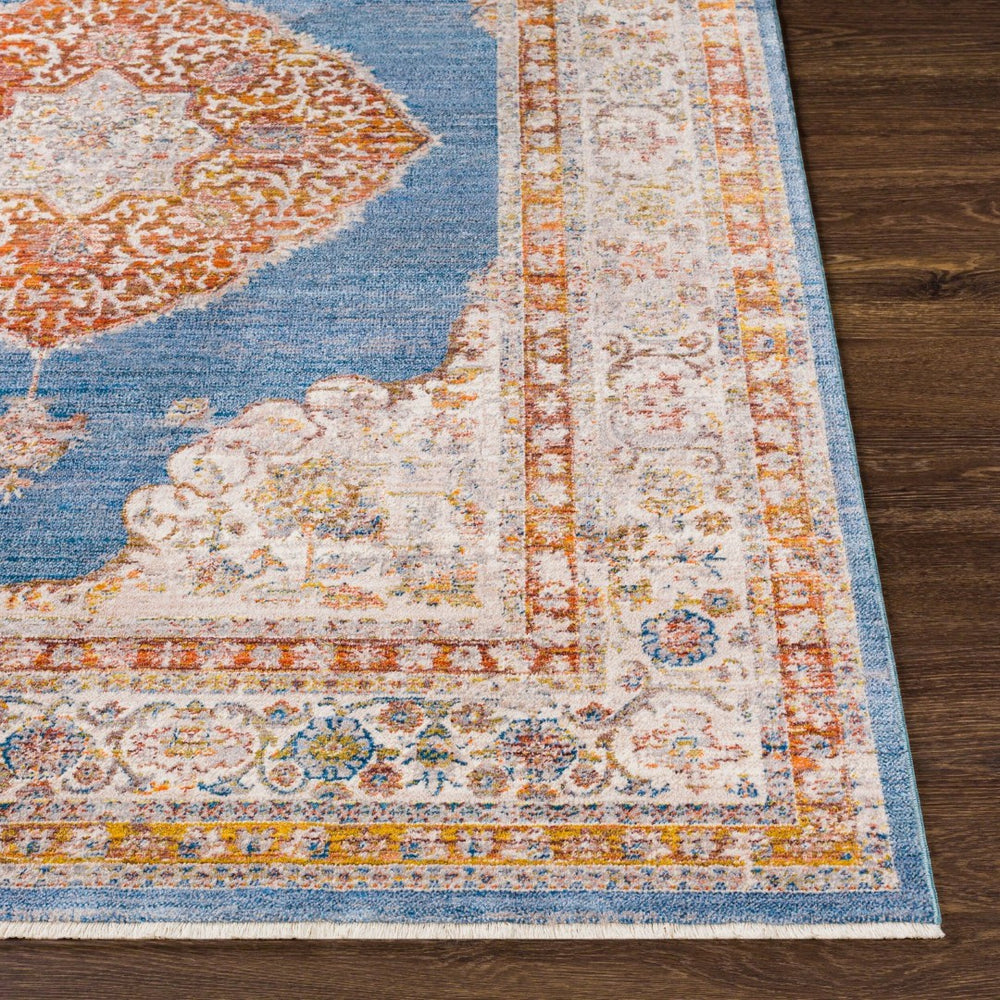 Livabliss Ephesians Traditional Runner Rug Fringe Polyester Hallway Entryway Medium Pile Woven Dark Blue, Deni 2'7" x 9' EPC2340-279