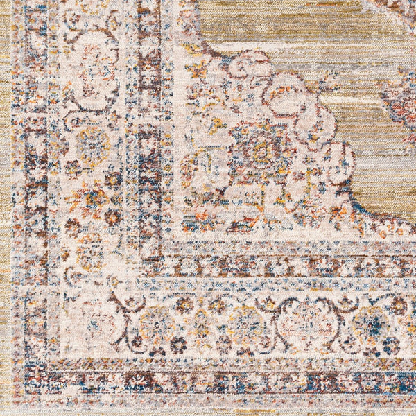 Livabliss Ephesians Persian Medallion Accent Rug Polyester Pile Fringe Entryway Floor Decor Olive, Medium G 8'10" x 13' EPC2341-81013