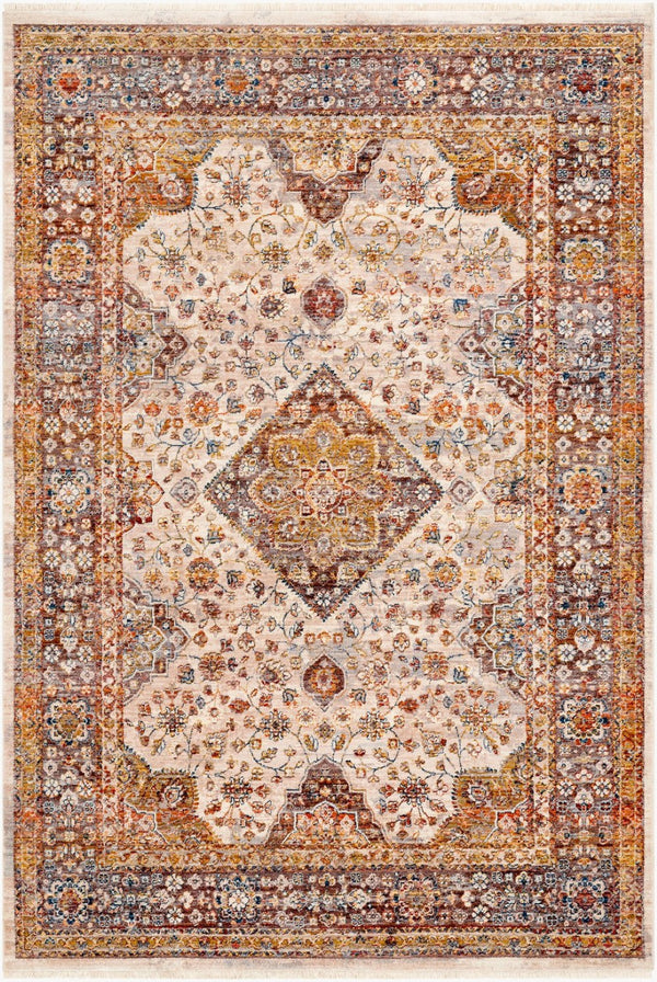 Livabliss Ephesians Traditional Turkish Machine Woven Polyester Area Rug with Fringe Border EPC2342-81013