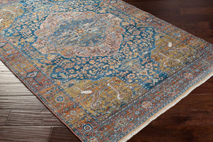 Livabliss Ephesians Medallion Fringe Accent Rug Machine Woven Polyester Entryway Vintage Style EPC2350-2211