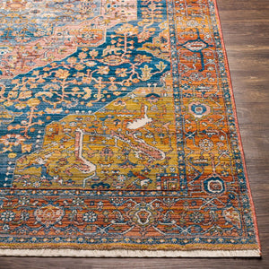 Livabliss Ephesians Medallion Fringe Accent Rug Machine Woven Polyester Entryway Vintage Style EPC2350-2211