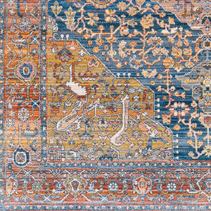 Livabliss Ephesians Medallion Fringe Accent Rug Machine Woven Polyester Entryway Vintage Style EPC2350-2211