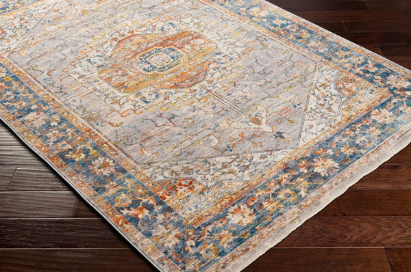 Livabliss Ephesians Traditional Fringe Accent Rug Polyester Machine Woven for Entryways and Hallways Gray, Light Gra 2'7" x 9' EPC2357-279
