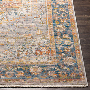 Livabliss Ephesians Traditional Fringe Accent Rug Polyester Machine Woven for Entryways and Hallways Gray, Light Gra 2'7" x 9' EPC2357-279