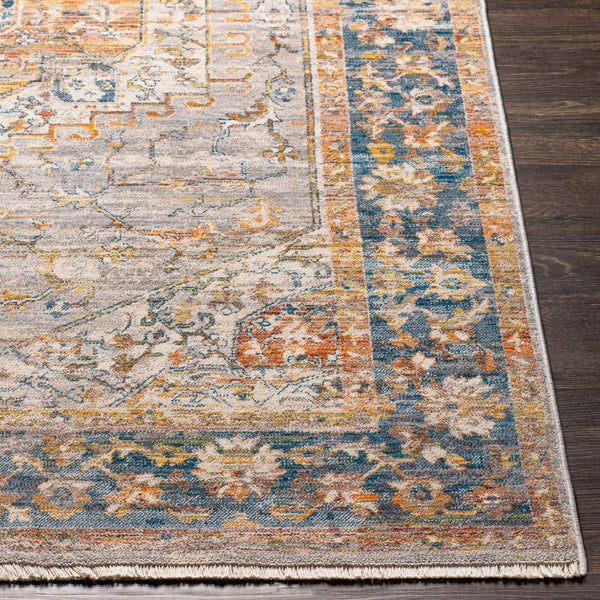 Livabliss Ephesians Traditional Fringe Accent Rug Polyester Machine Woven for Entryways and Hallways Gray, Light Gra 2'7" x 9' EPC2357-279