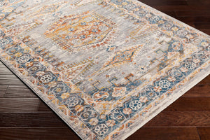 Livabliss Ephesians Turkish Machine Woven Polyester Rug with Fringe for Entryway Hallway Use Mustard, Gray 2' x 2'11" EPC2361-2211
