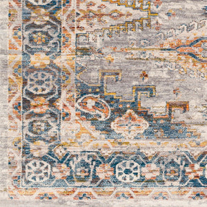 Livabliss Ephesians Turkish Machine Woven Polyester Rug with Fringe for Entryway Hallway Use Mustard, Gray 2' x 2'11" EPC2361-2211