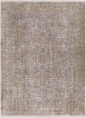 Surya Eclipse 6'7" X 9'6" Elegant Machine Woven Rug - Durable Polyester For High Traffic Areas, Made In Turkey Light Gray Polyester Epe2300-710103