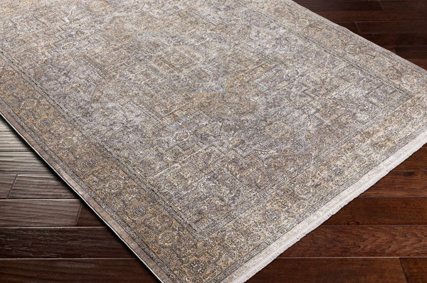 Surya Eclipse 6'7" X 9'6" Elegant Machine Woven Rug - Durable Polyester For High Traffic Areas, Made In Turkey Light Gray Polyester Epe2300-710103