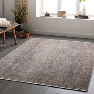 Surya Eclipse 6'7" X 9'6" Elegant Machine Woven Rug - Durable Polyester For High Traffic Areas, Made In Turkey Light Gray Polyester Epe2300-710103