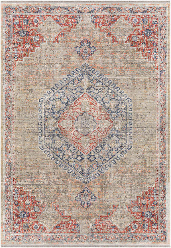 Surya Eclipse 6'7" X 9'6" Elegant Machine Woven Rug - Durable Polyester For High Traffic Areas, Made In Turkey Denim Polyester Epe2302-6796